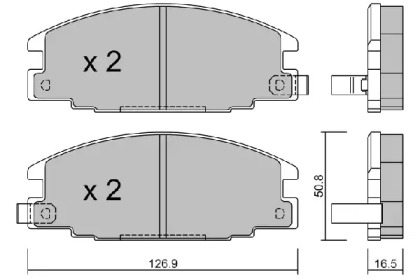 Комплект тормозных колодок (AISIN: BPIS-1900)